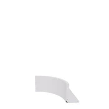Stalen keerwand - Binnenbocht - 50 x 50 x 40 cm - RAL9010 mat (wit)