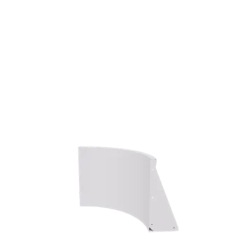 Stalen keerwand - Buitenbocht - 50 x 50 x 50 cm - RAL9010 mat (wit)