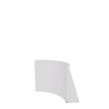 Stalen keerwand - Binnenbocht - 50 x 50 x 60 cm - RAL9010 mat (wit)