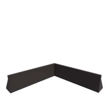 Stalen keerwand - Binnenhoek - 100 x 100 x 30 cm - RAL7016 mat (antraciet grijs)