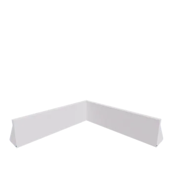 Stalen keerwand - Binnenhoek - 100 x 100 x 30 cm - RAL9010 mat (wit)