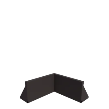 Stalen keerwand - Binnenhoek - 50 x 50 x 30 cm - RAL7016 mat (antraciet grijs)