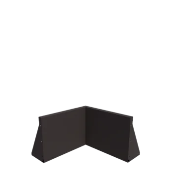 Stalen keerwand - Binnenhoek - 50 x 50 x 40 cm - RAL7016 mat (antraciet grijs)