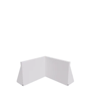 Stalen keerwand - Binnenhoek - 50 x 50 x 40 cm - RAL9010 mat (wit)