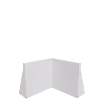 Stalen keerwand - Binnenhoek - 50 x 50 x 50 cm - RAL9010 mat (wit)