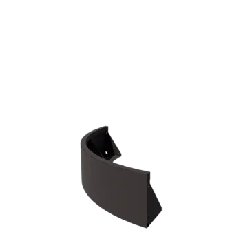 Stalen keerwand - Buitenbocht - 100 x 100 x 30 cm - RAL7016 matt (antraciet grijs)