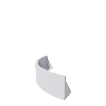 Stalen keerwand - Buitenbocht - 100 x 100 x 30 cm - RAL9010 mat (wit)