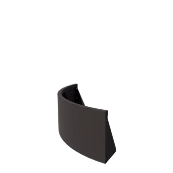 Stalen keerwand - Buitenbocht - 100 x 100 x 40 cm - RAL7016 matt (antraciet grijs)