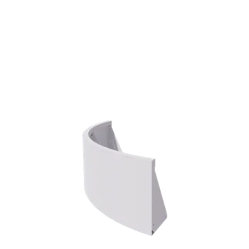 Stalen keerwand - Buitenbocht - 100 x 100 x 40 cm - RAL9010 mat (wit)