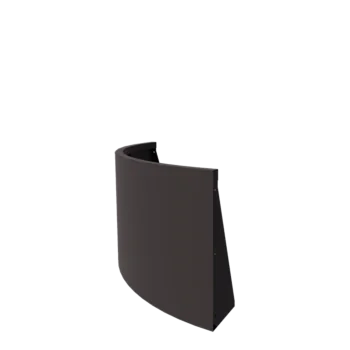 Stalen keerwand - Buitenbocht - 100 x 100 x 60 cm - RAL7016 matt (antraciet grijs)