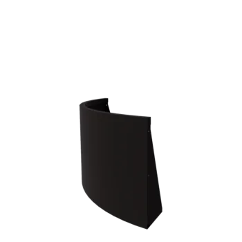 Stalen keerwand - Buitenbocht - 100 x 100 x 60 cm - RAL9005 mat (zwart)