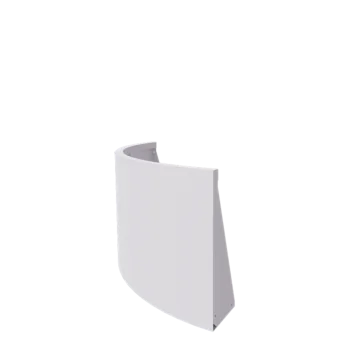 Stalen keerwand - Buitenbocht - 100 x 100 x 60 cm - RAL9010 mat (wit)