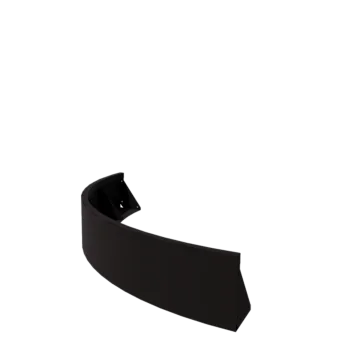 Stalen keerwand - Buitenbocht - 150 x 150 x 30 cm - RAL9005 mat (zwart)