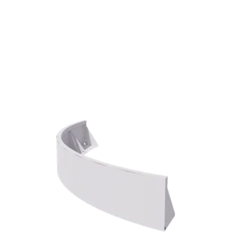 Stalen keerwand - Buitenbocht - 150 x 150 x 30 cm - RAL9010 mat (wit)
