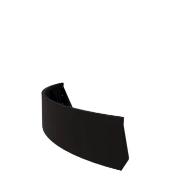 Stalen keerwand - Buitenbocht - 150 x 150 x 40 cm - RAL9005 mat (zwart)