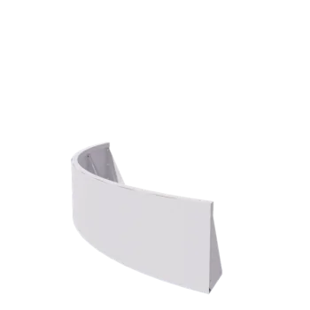 Stalen keerwand - Buitenbocht - 150 x 150 x 40 cm - RAL9010 mat (wit)