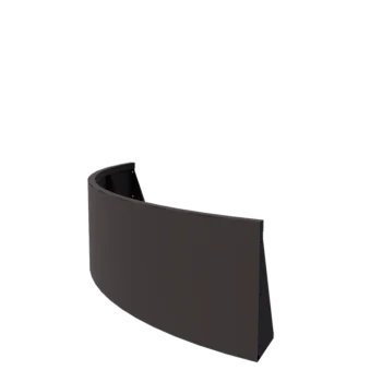 Stalen keerwand - Buitenbocht - 150 x 150 x 50 cm - RAL7016 mat (antraciet grijs)