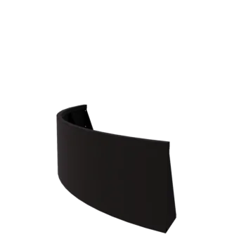 Stalen keerwand - Buitenbocht - 150 x 150 x 50 cm - RAL9005 mat (zwart)