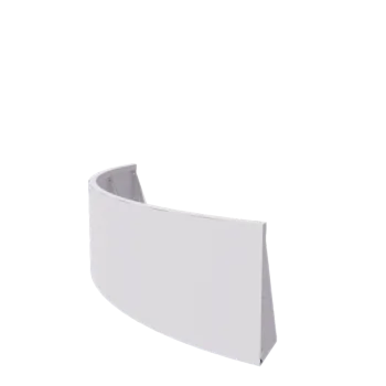 Stalen keerwand - Buitenbocht - 150 x 150 x 50 cm - RAL9010 mat (wit)