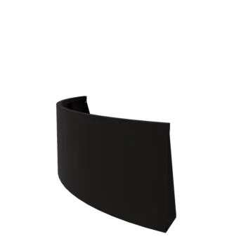 Stalen keerwand - Buitenbocht - 150 x 150 x 60 cm - RAL9005 mat (zwart)