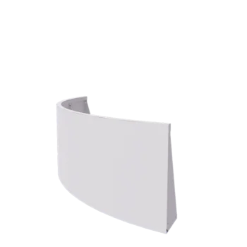 Stalen keerwand - Buitenbocht - 150 x 150 x 60 cm - RAL9010 mat (wit)