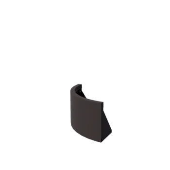 Stalen keerwand - Buitenbocht - 50 x 50 x 30 cm - RAL7016 mat (antraciet grijs)