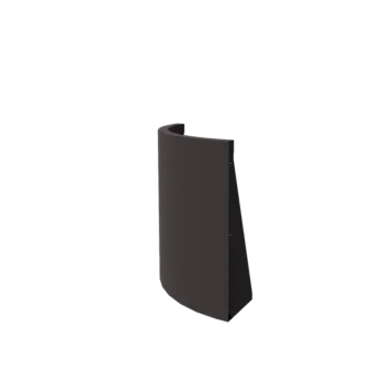 Stalen keerwand - Buitenbocht - 50 x 50 x 60 cm - RAL7016 mat (antraciet grijs)