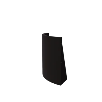 Stalen keerwand - Buitenbocht - 50 x 50 x 60 cm - RAL9005 mat (zwart)