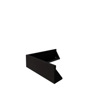 Stalen keerwand - Buitenhoek - 100 x 100 x 30 cm - RAL9005 mat (zwart)