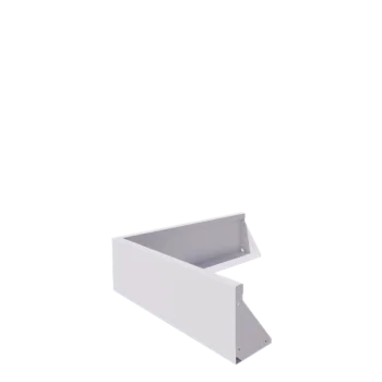 Stalen keerwand - Buitenhoek - 100 x 100 x 30 cm - RAL9010 mat (wit)