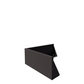 Stalen keerwand - Buitenhoek - 100 x 100 x 40 cm - RAL7016 mat (antraciet grijs)