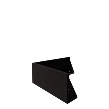 Stalen keerwand - Buitenhoek - 100 x 100 x 40 cm - RAL9005 mat (zwart)
