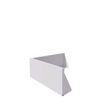 Stalen keerwand - Buitenhoek - 100 x 100 x 40 cm - RAL9010 mat (wit)