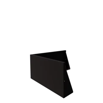 Stalen keerwand - Buitenhoek - 100 x 100 x 50 cm - RAL9005 mat (zwart)