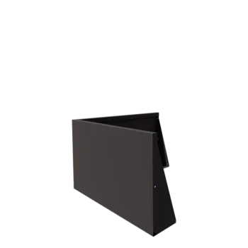 Stalen keerwand - Buitenhoek - 100 x 100 x 60 cm - RAL7016 mat (antraciet grijs)