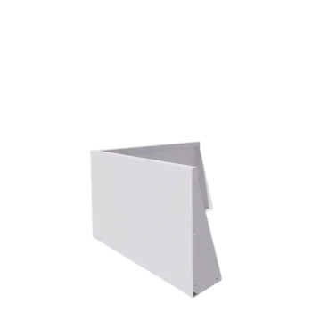 Stalen keerwand - Buitenhoek - 100 x 100 x 60 cm - RAL9010 mat (wit)