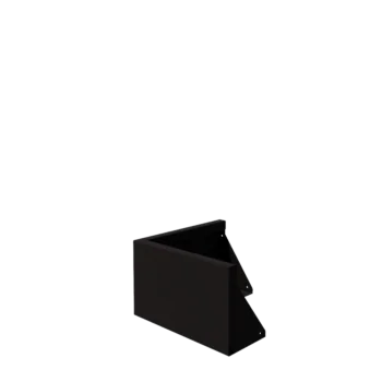 Stalen keerwand - Buitenhoek - 50 x 50 x 30 cm - RAL9005 mat (zwart)