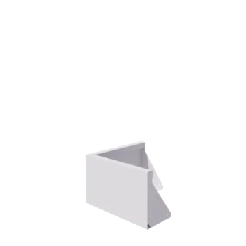 Stalen keerwand - Buitenhoek - 50 x 50 x 30 cm - RAL9010 mat (wit)