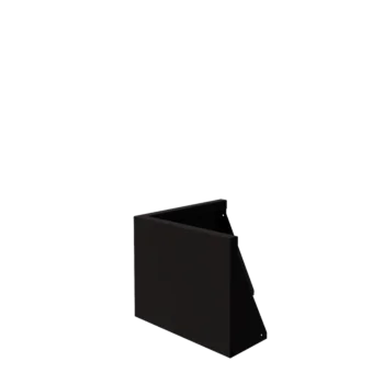 Stalen keerwand - Buitenhoek - 50 x 50 x 40 cm - RAL9005 mat (zwart)