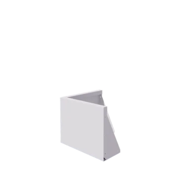 Stalen keerwand - Buitenhoek - 50 x 50 x 40 cm - RAL9010 mat (wit)