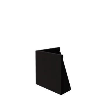 Stalen keerwand - Buitenhoek - 50 x 50 x 50 cm - RAL9005 mat (zwart)
