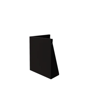 Stalen keerwand - Buitenhoek - 50 x 50 x 60 cm - RAL9005 mat (zwart)