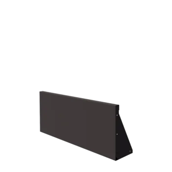 Stalen keerwand - Recht - 100 x 40 cm - RAL7016 mat (antraciet grijs)