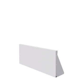 Stalen keerwand - Recht - 100 x 40 cm - RAL9010 mat (wit)
