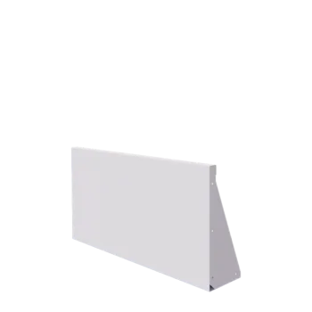 Stalen keerwand - Recht - 100 x 50 cm - RAL9010 mat (wit)