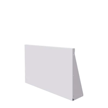 Stalen keerwand - Recht - 100 x 60 cm - RAL9010 mat (wit)