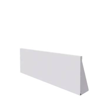 Stalen keerwand - Recht - 150 x 50 cm - RAL9010 mat (wit)