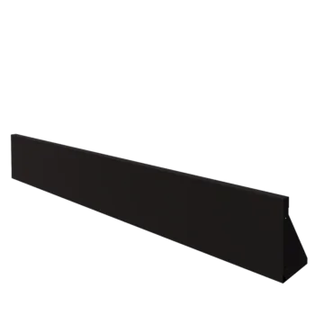 Stalen keerwand - Recht - 200 x 30 cm - RAL9005 mat (zwart)