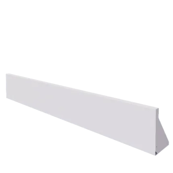 Stalen keerwand - Recht - 200 x 30 cm - RAL9010 mat (wit)