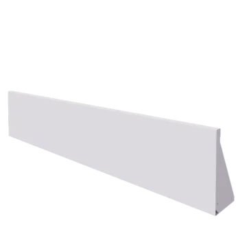 Stalen keerwand - Recht - 200 x 40 cm - RAL9010 mat (wit)